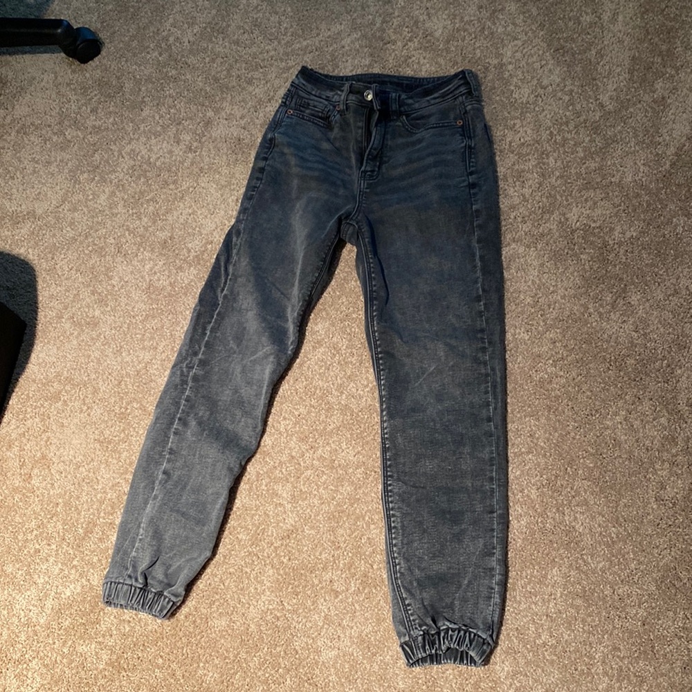 Black Jean Joggers